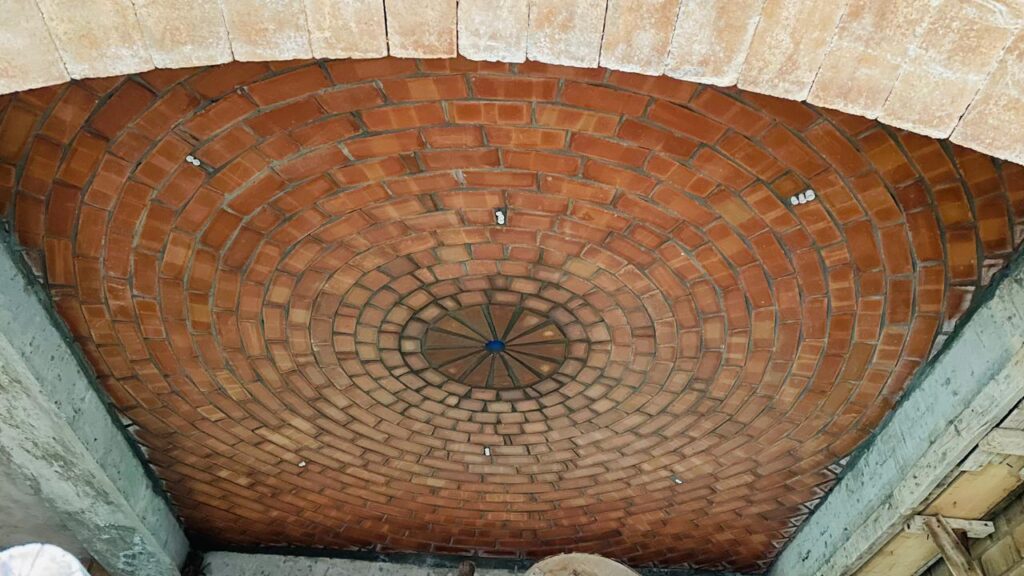 Simple Spiral Dome with Wire-Cut Bricks – Bangalore Project